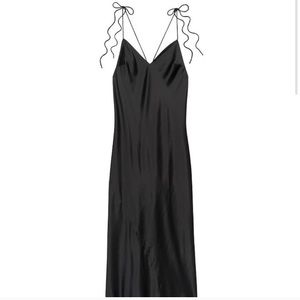 Victoria’s Secret Black Satin Slip Dress- NWT